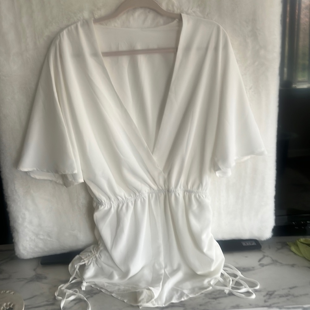 Cutest size small, white romper
